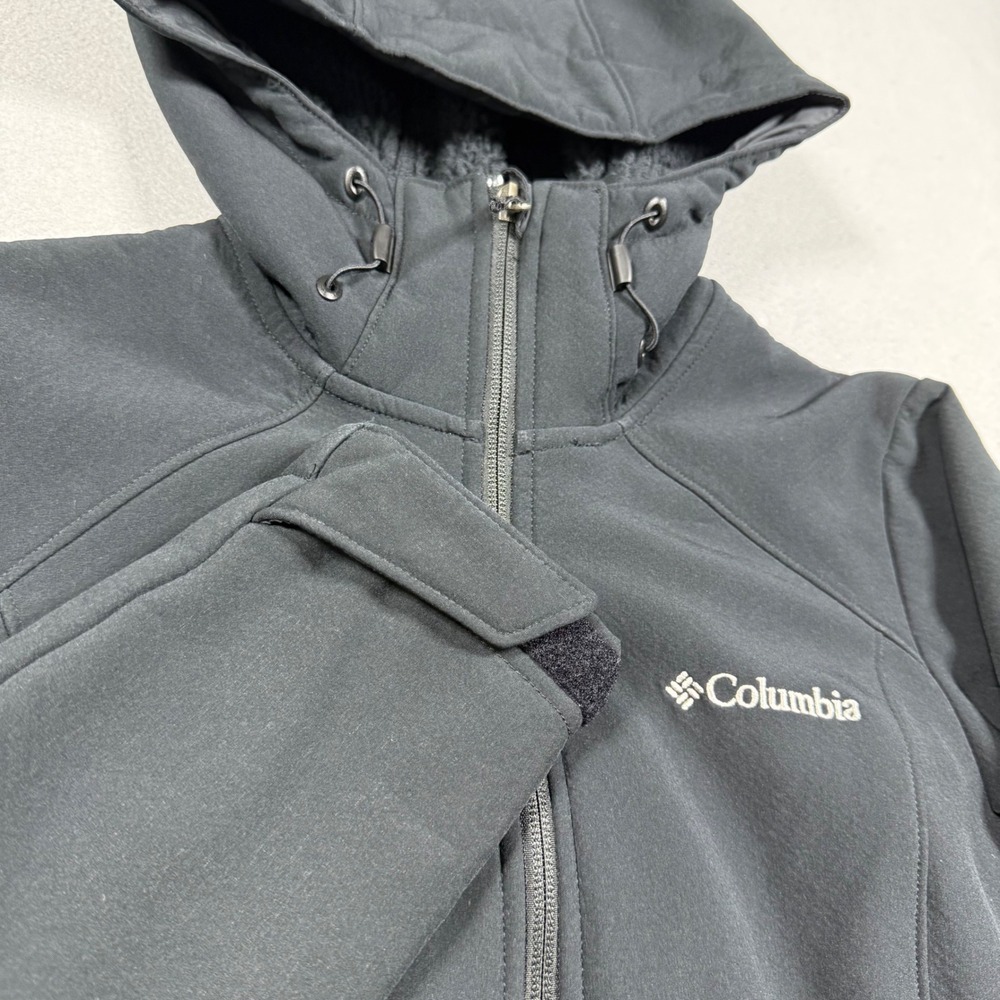 Columbia Womens Omni-Wind Block Softshell Hooded Jacket Black Small